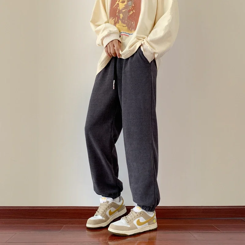 Men's Corduroy Sweatpants with Drape