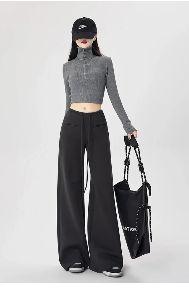 2025 Fall New American Hot Girl Wide-Leg Pants Detail