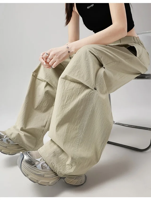 Ice Silk Parachute Pants for Women Detail