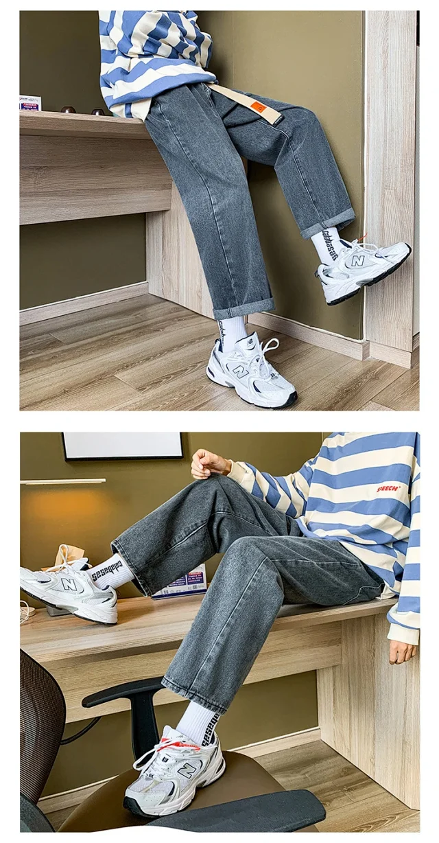 Men's Loose Jeans (Belt Included) Detail