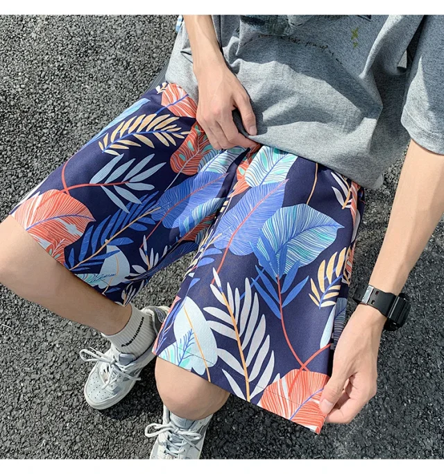 Men's Summer Thin Ice Silk Quick-dry Beach Pants Detail
