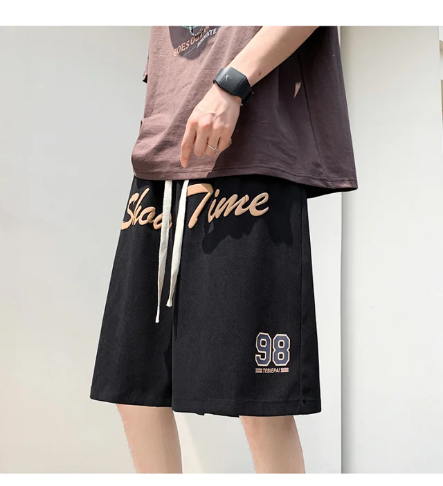 Men's Summer Retro Casual Basketball Shorts Detail