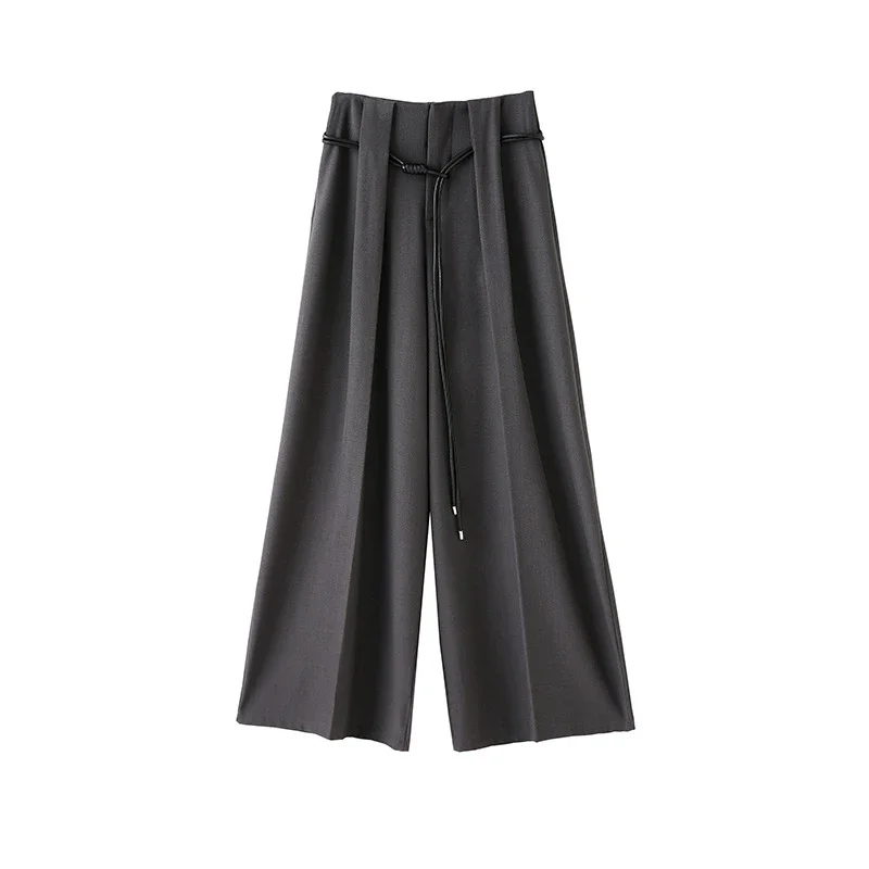 2025 Fall New Arrival: High-Waisted Wide-Leg Trousers for Women