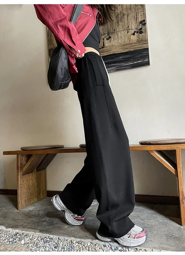 2025 Fall New American Slimming Deconstructed Casual Sweatpants for Women Detail