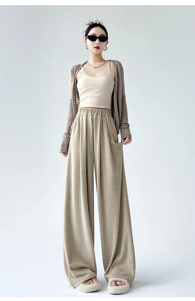 2025 Early Autumn Loose Wide - leg Pants for Women Detail