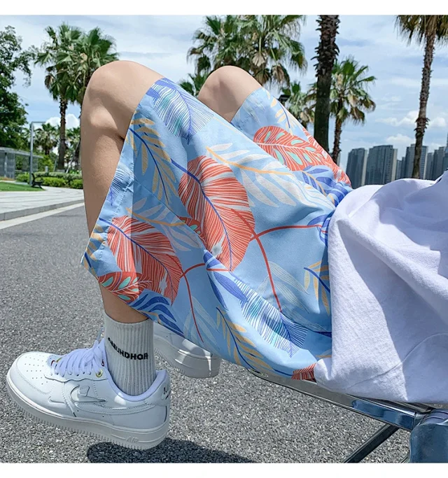 Men's Summer Thin Ice Silk Quick-dry Beach Pants Detail