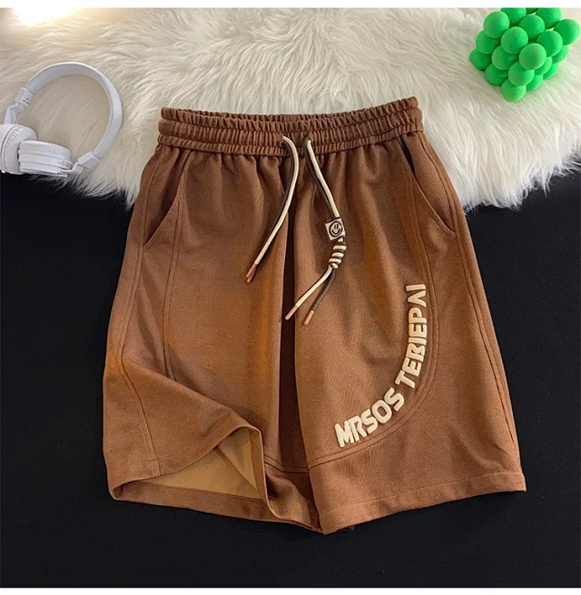 Foam Print Men's Retro Beach Shorts Detail