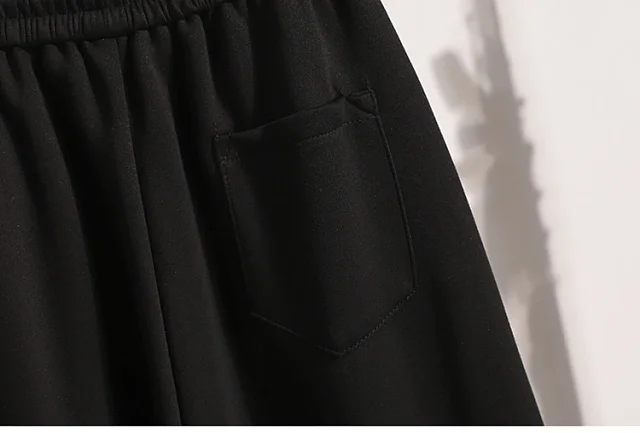 European Style Wide-Leg Sweatpants Detail