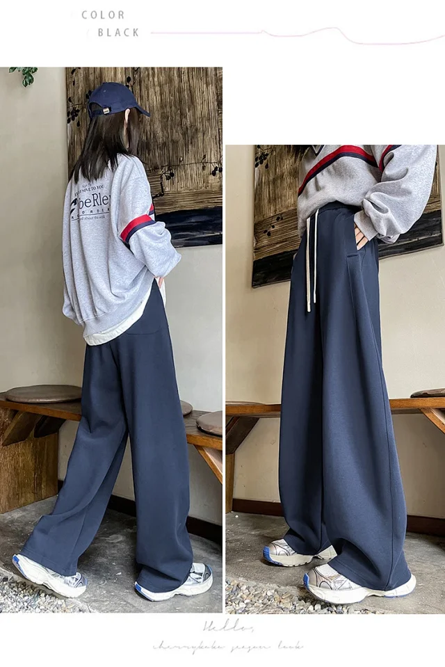 2025 Fall New American Slimming Deconstructed Casual Sweatpants for Women Detail
