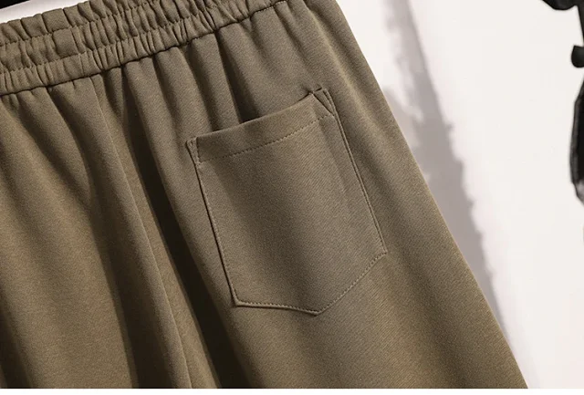 European Style Wide-Leg Sweatpants Detail