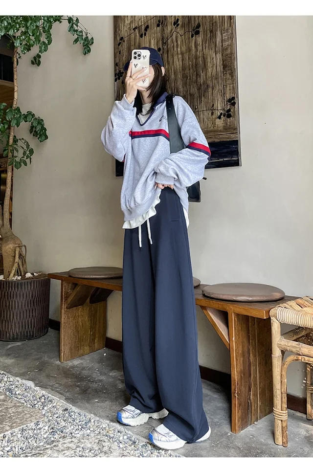 2025 Fall New American Slimming Deconstructed Casual Sweatpants for Women Detail