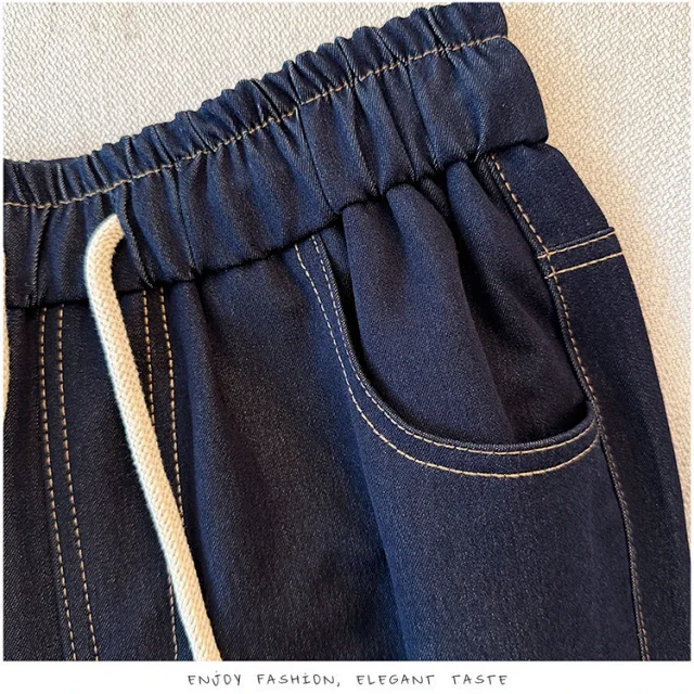 2025 Early Autumn Tencel Soft Denim Wide-Leg Pants for Women Detail