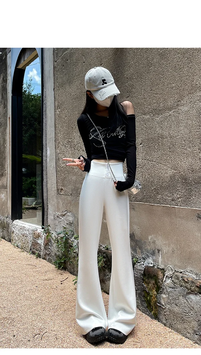 Women's Retro Micro-flare Yoga Trousers Detail