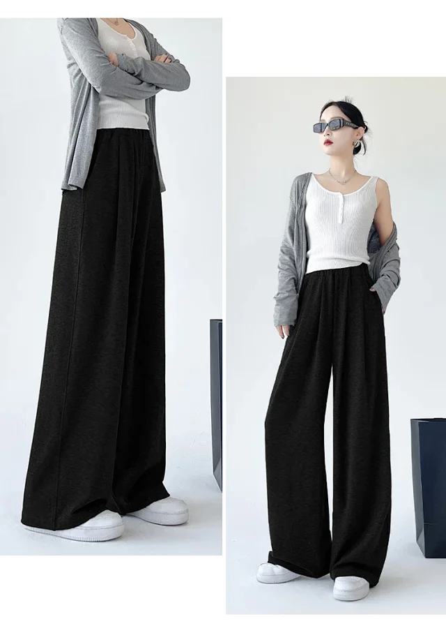 2025 Early Autumn Loose Wide - leg Pants for Women Detail