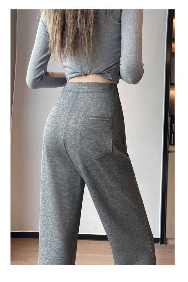 2025 Early Autumn Air Cotton Flared Pants Detail