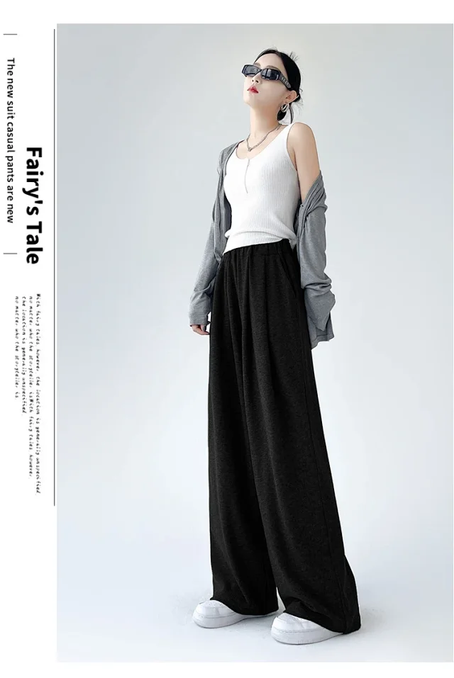 2025 Early Autumn Loose Wide - leg Pants for Women Detail