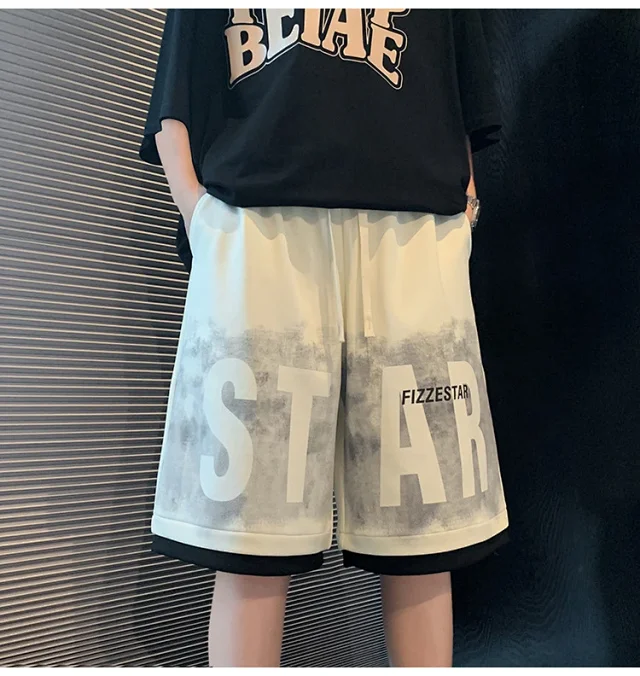 2025 Men's Tie-Dye Oversize Sport Shorts Detail
