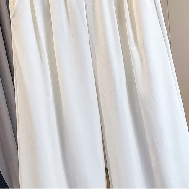 2025 Early Fall Korean Ruffled Wide-Leg Pants Detail