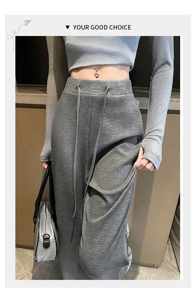 2025 Early Autumn Air Cotton Flared Pants Detail