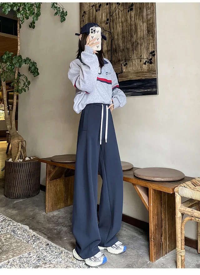 2025 Fall New American Slimming Deconstructed Casual Sweatpants for Women Detail