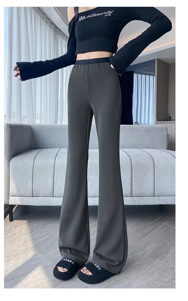 2025 Fall Women's Micro Flared Trousers Detail