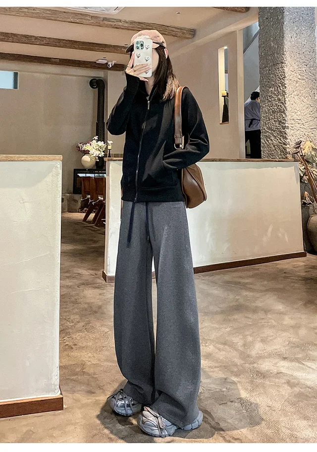 2025 Fall New American Slimming Deconstructed Casual Sweatpants for Women Detail