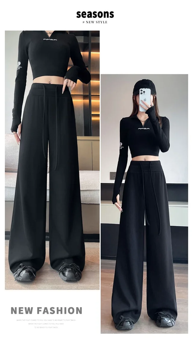 Grey American-style Women's Sweatpants Detail