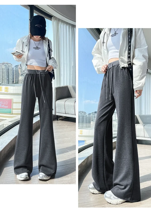 2025 Fall Women's High-Waisted Slimming Micro-Flare Trousers Detail