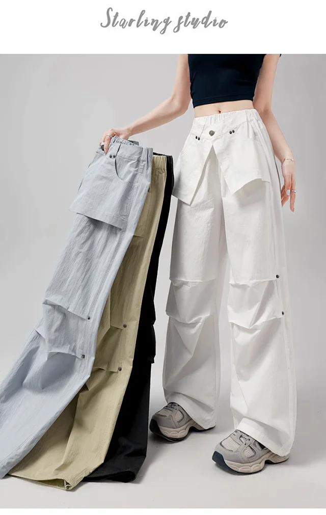 Ice Silk Parachute Pants for Women Detail