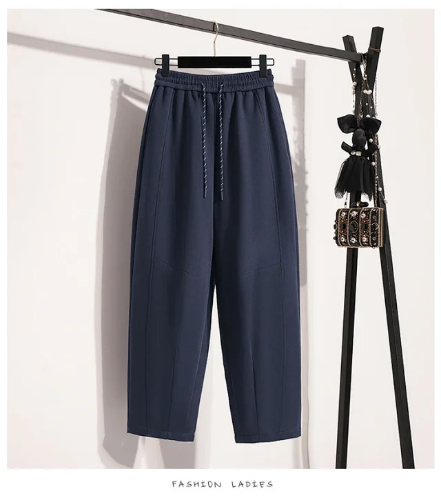 European Style Wide-Leg Sweatpants Detail