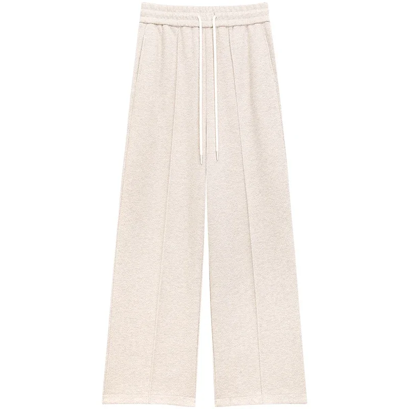 Ladies' Acetate Cashmere Herringbone Straight Pants