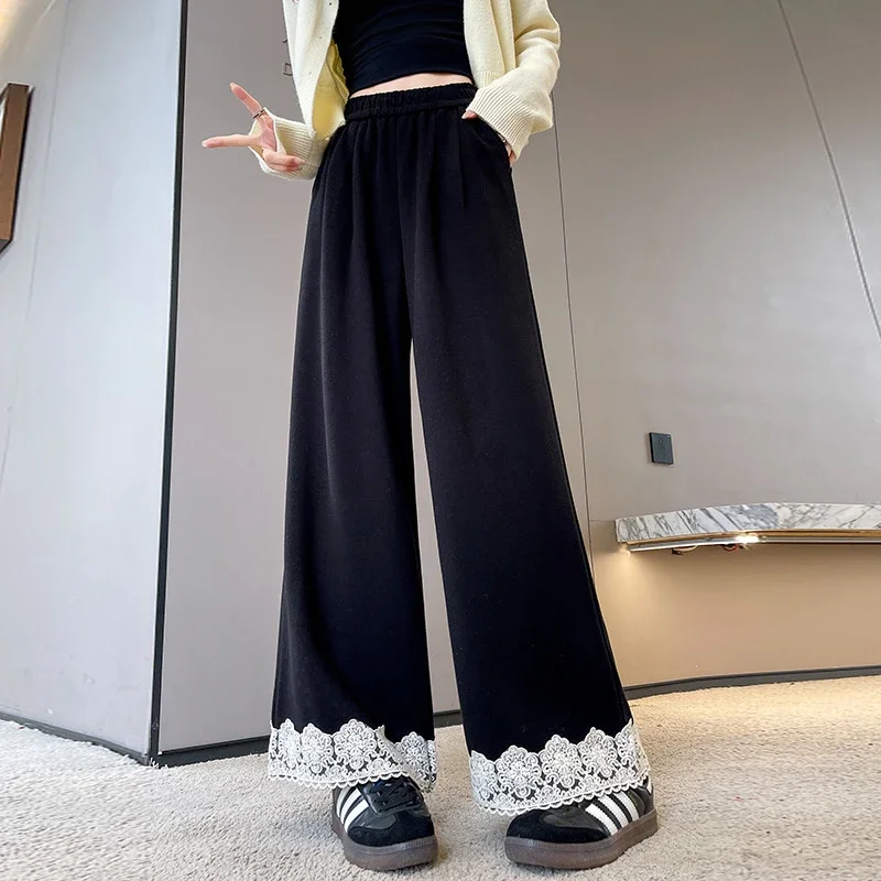 Autumn New Lace Wide-Leg Pants for Women