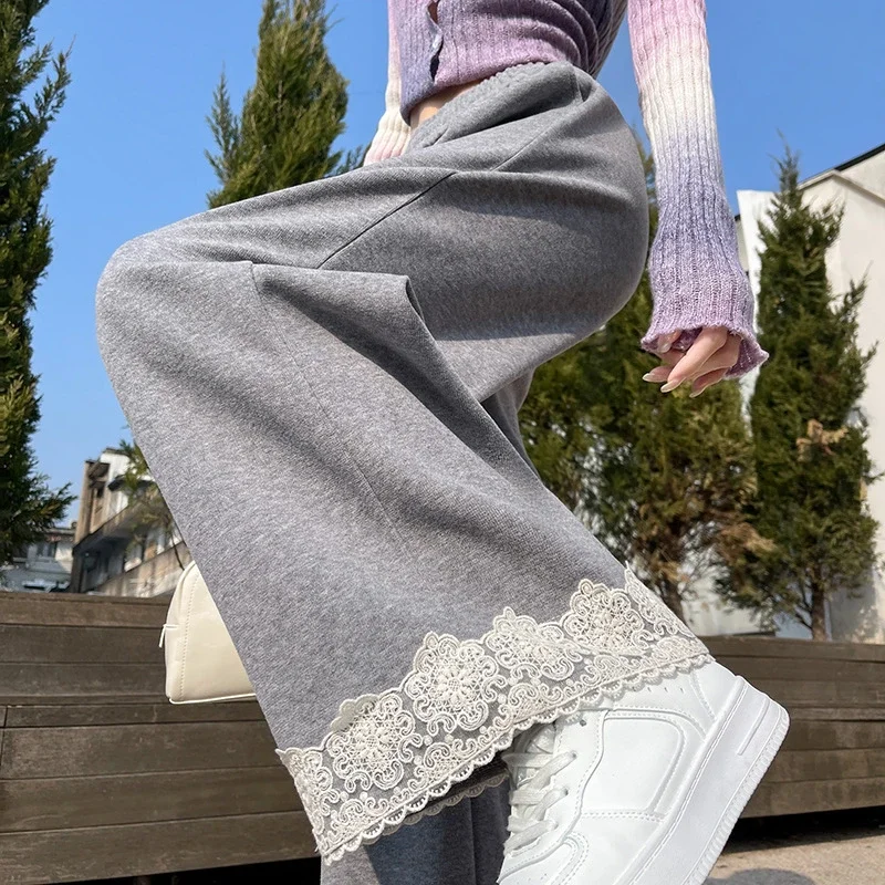 Autumn New Lace Wide-Leg Pants for Women
