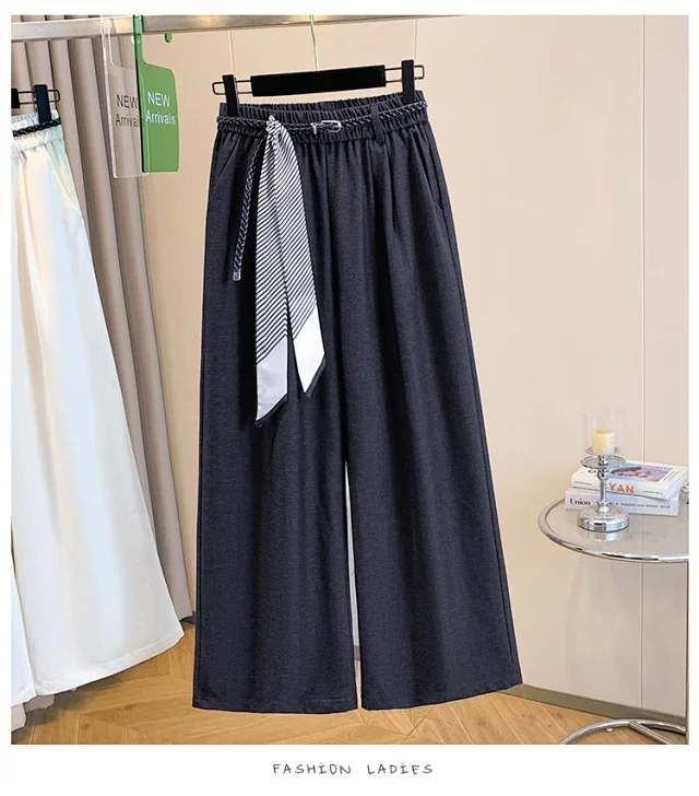 Korean-style Age-defying Wide-leg Casual Pants for Women Detail