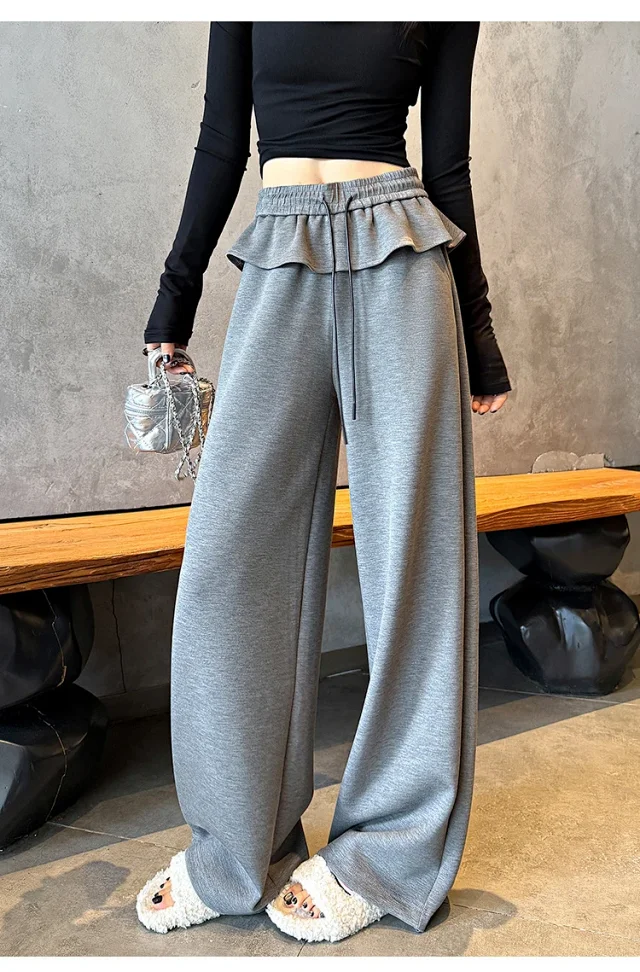 2025 Fall Women's Relaxed Fit Ballet-style Sweatpants Detail