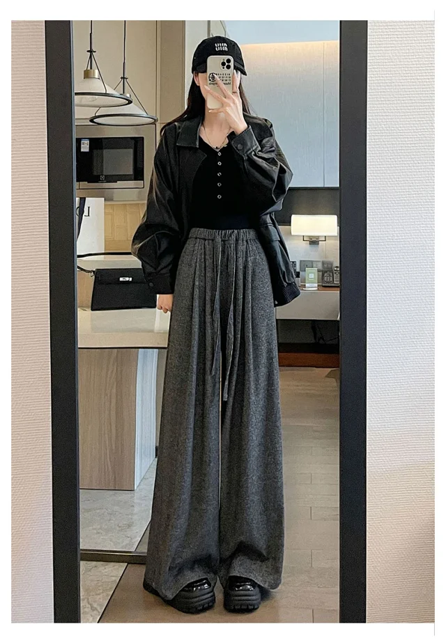 Autumn New Rice Flare Pants Detail