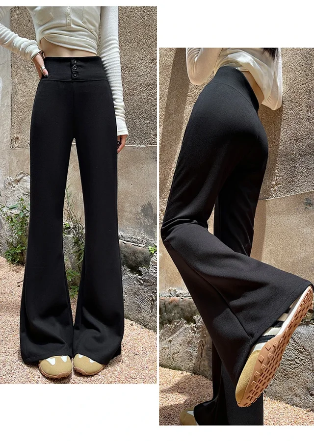 Women's Retro Micro-flare Yoga Trousers Detail