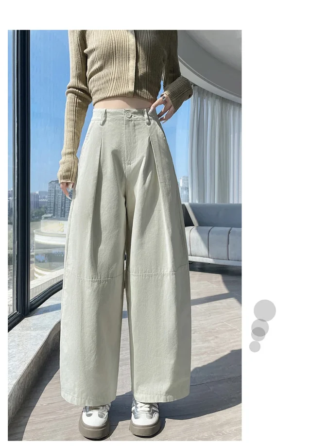 2025 Early Fall Korean Wide - leg Pants Detail