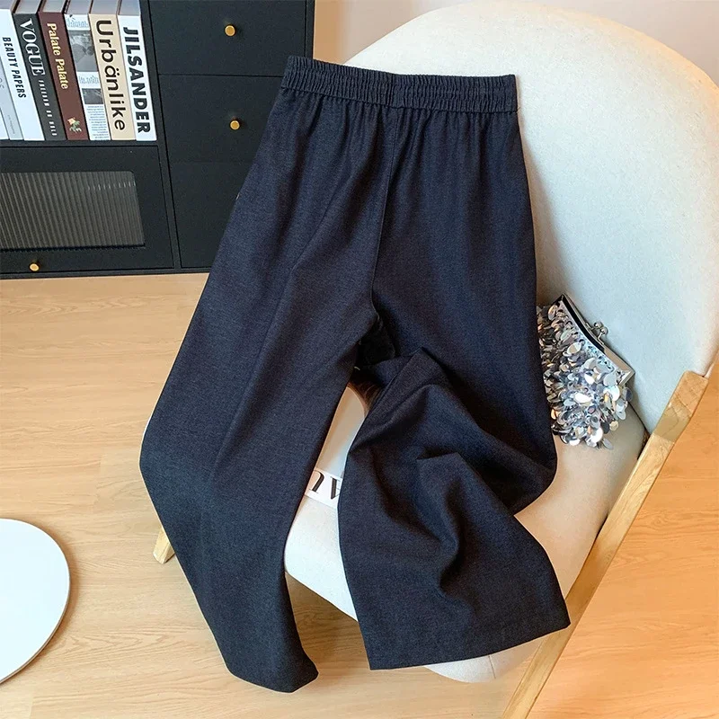 2025 Autumn Thickened Tencel Denim Yamamoto Wide - leg Pants