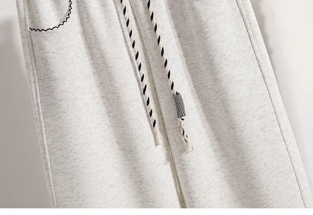 2025 Fall New Women's High - Waist Wide - Leg Sport Pants Detail