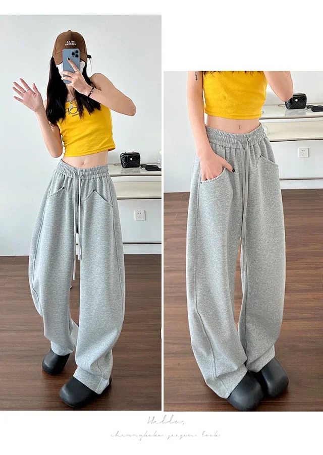 2025 New Fall Banana Pants for Petite Women - Cream High - Waist Wide - Leg Detail