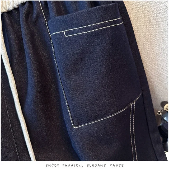 2025 Fall Women's High-End Curved Jeans Detail