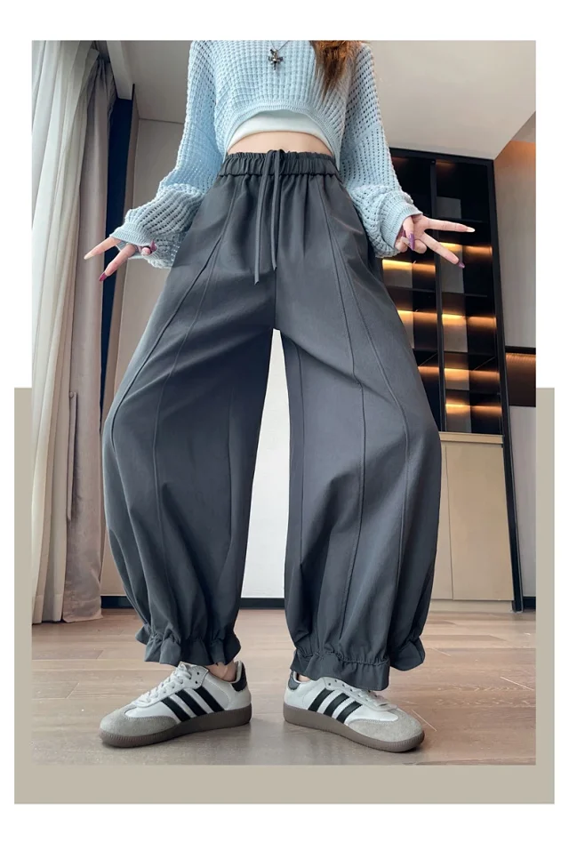 High-Waist Slimming 9/10 Casual Pants for Women 2025 Autumn New Detail