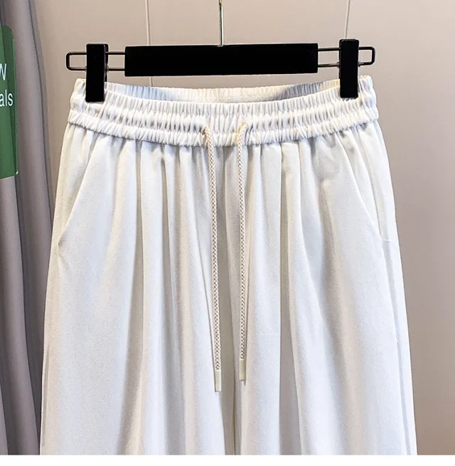 Lace - Trimmed Tencel Denim Wide - Leg Pants Detail