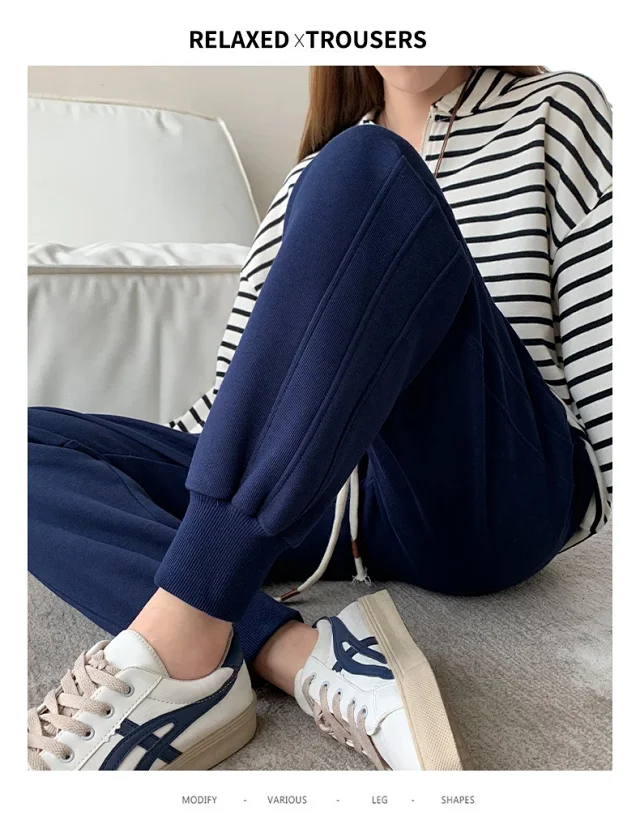 2025 Early Fall Women's Patchwork Joggers Detail
