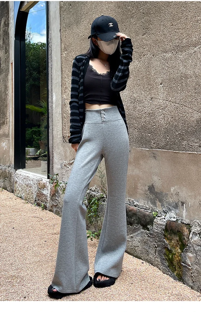 Women's Retro Micro-flare Yoga Trousers Detail