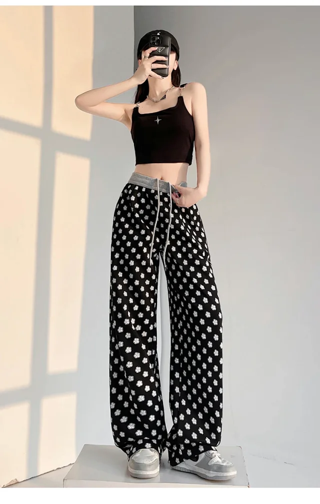Women's High-waist Drawstring Wide-leg Pants (2025 Fall New) Detail