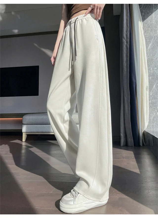 Women's 2025 Fall High-Waist Wide-Leg Pants Detail