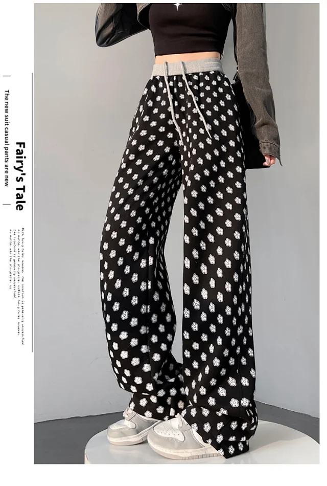 Women's High-waist Drawstring Wide-leg Pants (2025 Fall New) Detail
