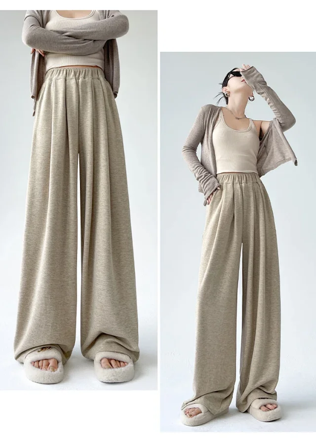 2025 Early Autumn Loose Wide - leg Pants for Women Detail